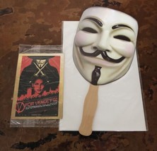 V FOR VENDETTA 2006 Flat Cardboard Movie Promo Mask &amp; 4 Postcards Sealed - $46.46