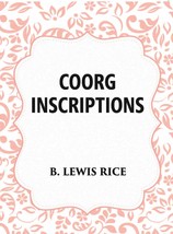 Coorg Inscriptions [Hardcover] - £22.69 GBP