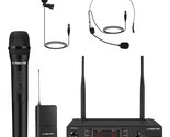 Wireless Microphone System, Vhf Wireless Mic Set With Handheld Microphon... - £100.69 GBP