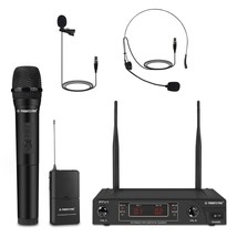 Wireless Microphone System, Vhf Wireless Mic Set With Handheld Microphone/Bodypa - £98.80 GBP