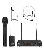 Wireless Microphone System, Vhf Wireless Mic Set With Handheld Microphon... - £93.93 GBP
