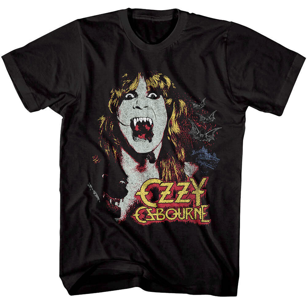 Ozzy Osbourne Vampire Bat Men's T Shirt Black Sabbath Prince of Darkness Metal - $28.50 - $41.50