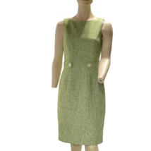 DAVID MEISTER Dress Green Tweed Pencil Sheath Women&#39;s Size 6 - £23.35 GBP