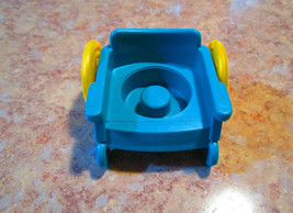 Fisher Price 1995 Mexico Little People Furniture Wheelchair, Blue Yellow - $5.99