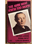 The Man Who Knew Too Much By Alfred Hitchcock (VHS, 1984) Peter Lorre - £8.68 GBP