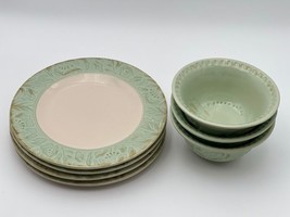 Fitz &amp; Floyd Toulouse Green Dinner Plate, Soup / Cereal Bowl *Pick Pieces* - £7.82 GBP+