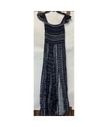 American Rag Womens Juniors S Insigna Navy Blue Combo Smocked Jumpsuit N... - $47.04 CAD