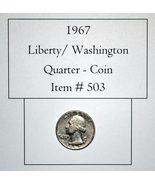 1967, Liberty / Washington Quarter, # 503, Washington Quarter, vintage c... - $14.40