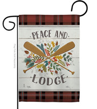 Peace And Lodge Garden Flag 13 X18.5 Double-Sided House Banner - £15.92 GBP