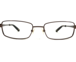 Jhane Barnes Eyeglasses Frames Macros BR Brown Rectangular Full Rim 51-1... - £54.43 GBP