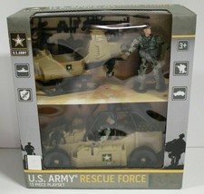 US ARMY Rescue Force 13 Piece Playset - £12.46 GBP