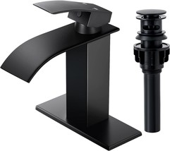 Qomolangma Waterfall Bathroom Faucet, Modern Single Handle Bathroom Faucets For - $44.93