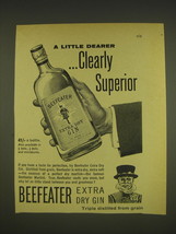 1963 Beefeater Gin Ad - A little dearer ..clearly superior - $18.49