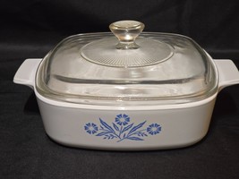 Vintage 1970s Corningware BLUE CORNFLOWER 1 Quart Casserole And Lid A-1-... - $20.54