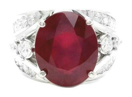 Christmas Gift 925 Sterling Silver 5.50 Carat Natural Ruby Ring for women - £50.47 GBP