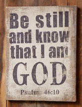 Wall Art Decor &quot;Be Still And Know That I Am God&quot; Religious Wall Art Wall Hanging - £29.13 GBP