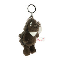 NICI Porcupine Brown Stuffed Animal Beanbag Key Chain 4 inches - £7.81 GBP