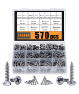 570Pcs Stainless Steel Self Tapping Screws Assortment Set M3-M6 - $648.69 MXN