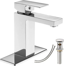 Bathlavish Bathroom Faucet Polished Chrome Modern Single Hole Single Handle With - £62.34 GBP