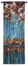 61x20 THE MIRROR By Luis Solis Trees Birds Water Nature Tapestry Wall Hanging - £180.07 GBP