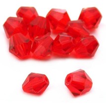12 Red Swarovski Crystal Bicone Beads 6mm - £5.70 GBP
