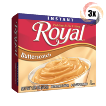 3x Packs Royal Butterscotch Instant Pudding Filling | 4 Servings Each | 1.85oz - £8.77 GBP