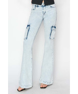 RISEN Full Size High Rise Cargo Flare Jeans - $69.00