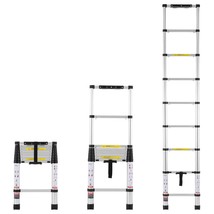 VEVOR Telescoping Extension Ladder 8.5FT One-button Retraction 375 LBS Capacity - £133.97 GBP