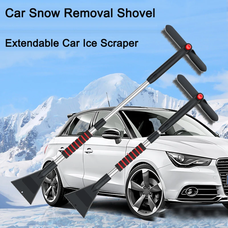 Car Snow Shovel Extendable Ice Scraper Snow Brush Detachable Windshield Snow - £20.05 GBP