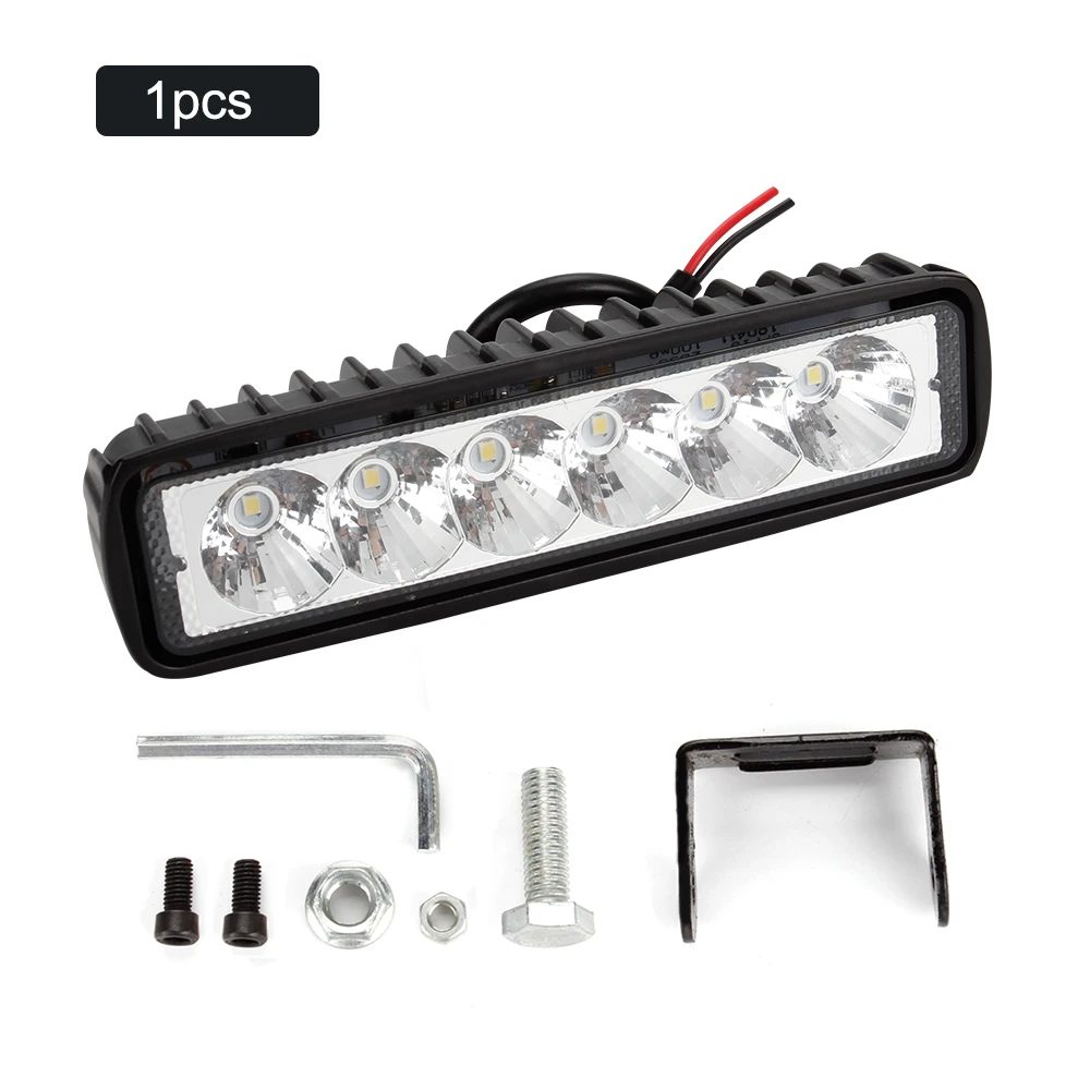 2Pcs 18W 6 Led Car Work Light Offroad Spotlight High Bright Aluminum Alloy Water - £116.45 GBP