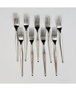 TOWLE &quot;SHAPE&quot; (9) Dinner Forks Stainless Steel Burnished Handle Made In USA - $1,105.48 MXN