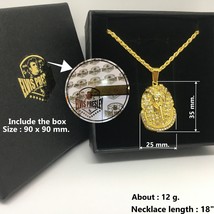 Elvis Presley Egypt Head Gold Plated Pendant Necklace 18 Inch Men Hip Hop - £18.00 GBP