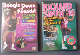 2 DVD Richard Simmons Boogie Down the Pounds Disco &amp; Sweatin to the Oldies 4 - £12.70 GBP