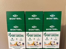 Lot of 3 Biosteel Superfood Sport Greens Packets 12 Packets Pineapple Co... - $34.60
