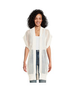 Time and Tru Women&#39;s Crochet Layering Duster, White Size XXL-XXXL - $397.62 MXN