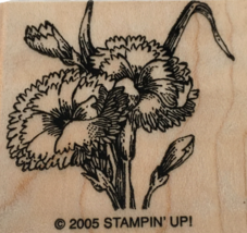 Stampin Up Rubber Stamp Wild Flowers Card Making Spring Garden Nature Outdoors - £3.18 GBP