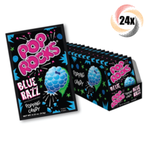 Full Box 24x Packs Pop Rocks Blue Razz Popping Candy .33oz ( Fast Shippi... - $25.69