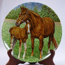 Kaiser Porcelain Horse Wall Hanging Plate Made In West Germany Green And Brown  - £25.26 GBP