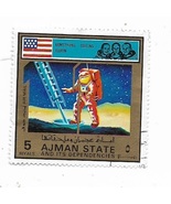 Ajman 1972 apollo program large format set of two stamps - $3.00