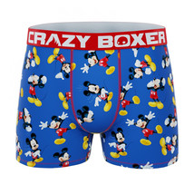 Crazy Boxers Disney Mickey Mouse Classic All Over Print Boxer Briefs Blue - £15.95 GBP
