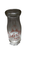 Vintage Doberts Dairy Glens Falls N.Y. Half Pint Milk Bottle - £25.70 GBP