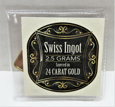 American Novelty Coin Treasures 2.5g Swiss Ingot Tribute Brass Layered 2... - $16.39
