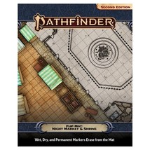 Paizo Pathfinder 2E: Flip-Mat: Night Market &amp; Shrine - £14.13 GBP