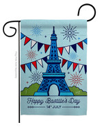 Happy Bastille Day Garden Flag 13 X18.5 Double-Sided House Banner - £16.01 GBP