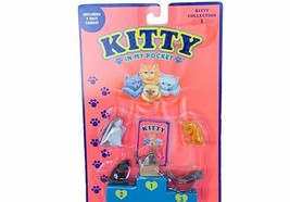 Kitty In My Pocket Hasbro miniature toys MOC 1994 cat kitties cards figures vtg - $49.45