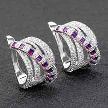 Bride Talk New Design Lady Earrings Cubic Zirconia Luxury Fashion Bridal Jewelry - £43.89 GBP