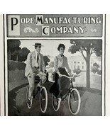 Pope Manufacturing Bicycles 1900s Advertisement Matted And Certified #2 ... - £55.03 GBP