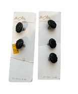 Vintage Le Chic Buttons NEW Old Stock Black Set of 5 - £7.82 GBP