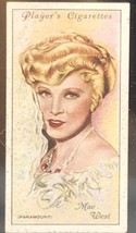 1934 John Player &amp; Sons Film Stars Tobacco Mae West Card - £11.63 GBP