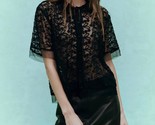 The Great. Cotillion Embroidered Mesh Top Black - $162.00